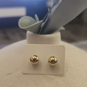 Gold Ball Stud Earrings - Classic Women Jewelry